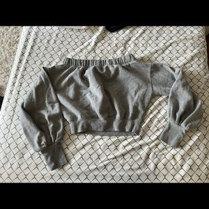 SWS active cropped off the shoulder sweatshirt
